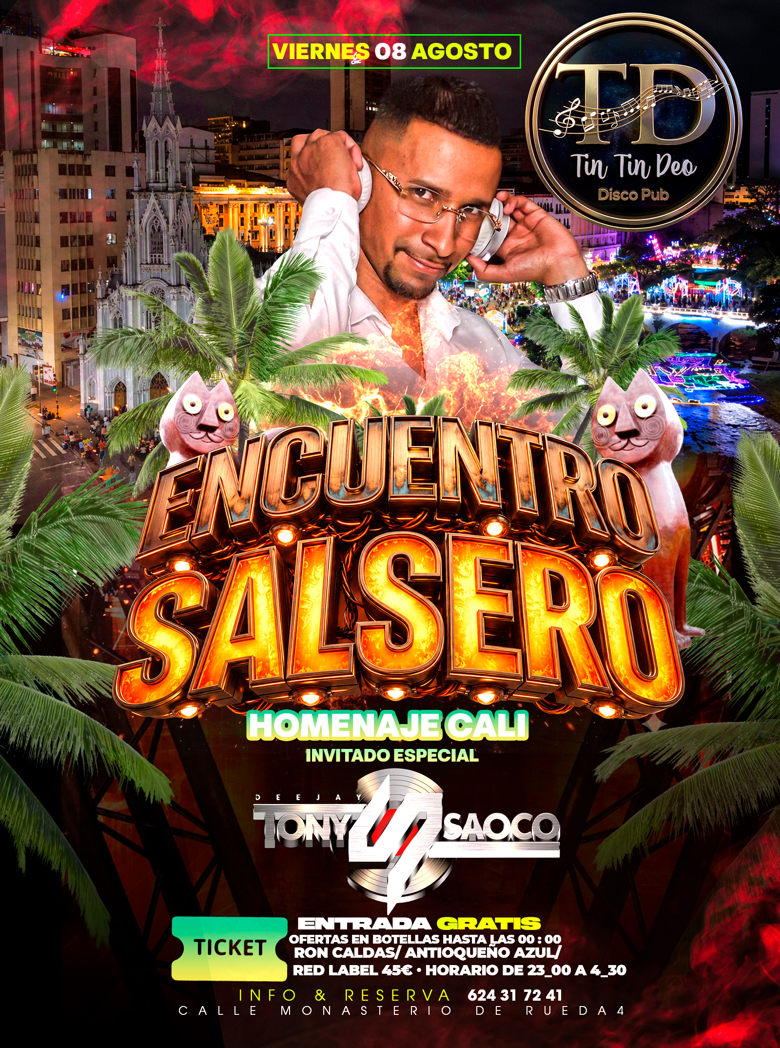 Próximo evento DJ Tony Saoco en Tintindeo